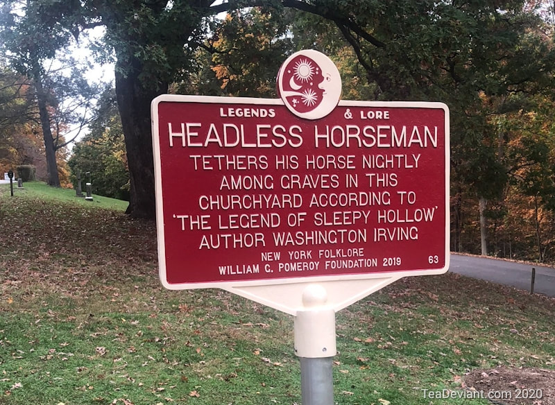 Sign in Sleepy Hollow about the headless horseman